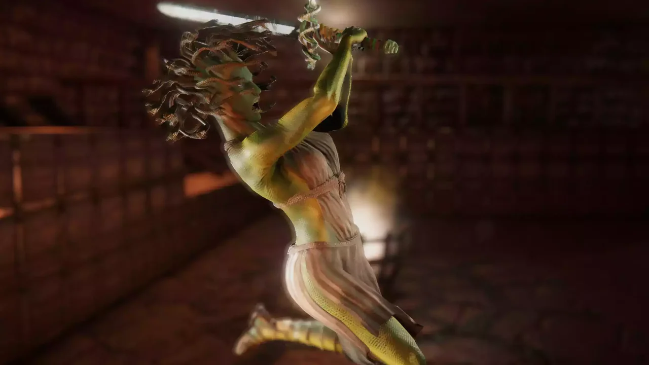 Medusa (Female) Human & Snake Mythology Pack PBR - Fantasy RPG
