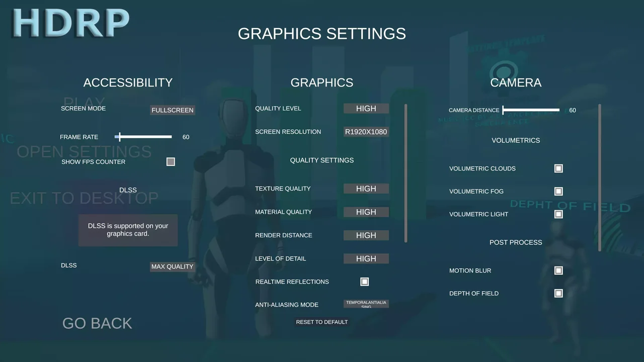 URP/HDRP Settings Manager