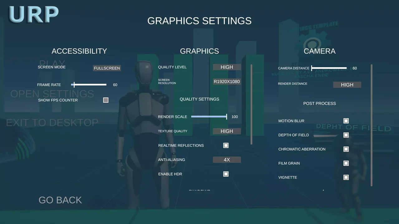 URP/HDRP Settings Manager