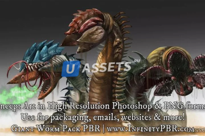 Giant Worm Pack PBR