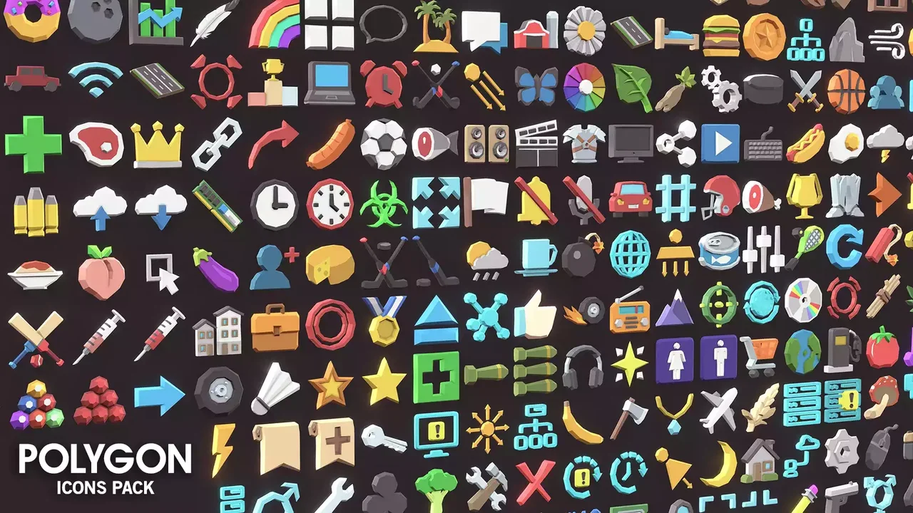 POLYGON Icons Pack - Low Poly 3D Art by Synty