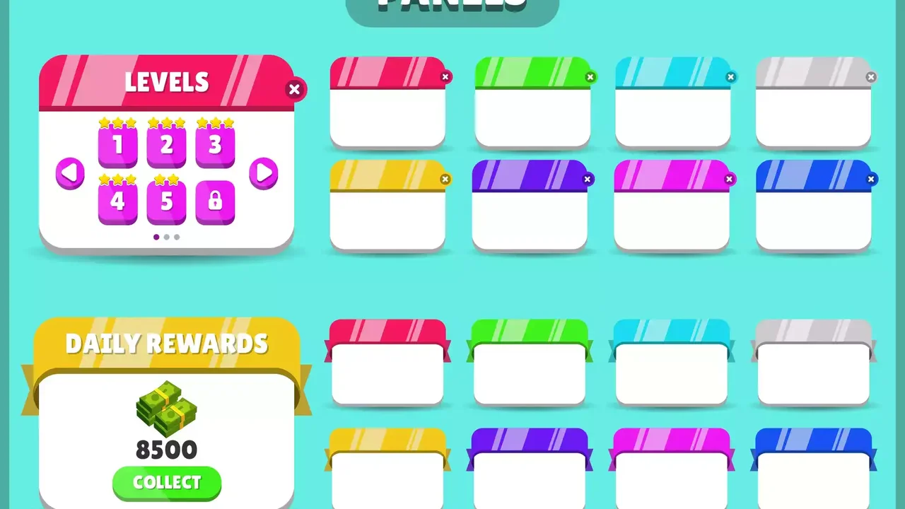 Mega Hyper Casual GUI Pack