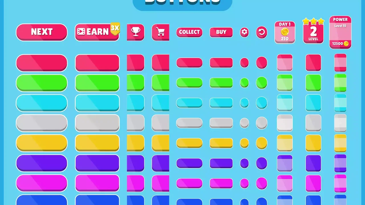 Mega Hyper Casual GUI Pack