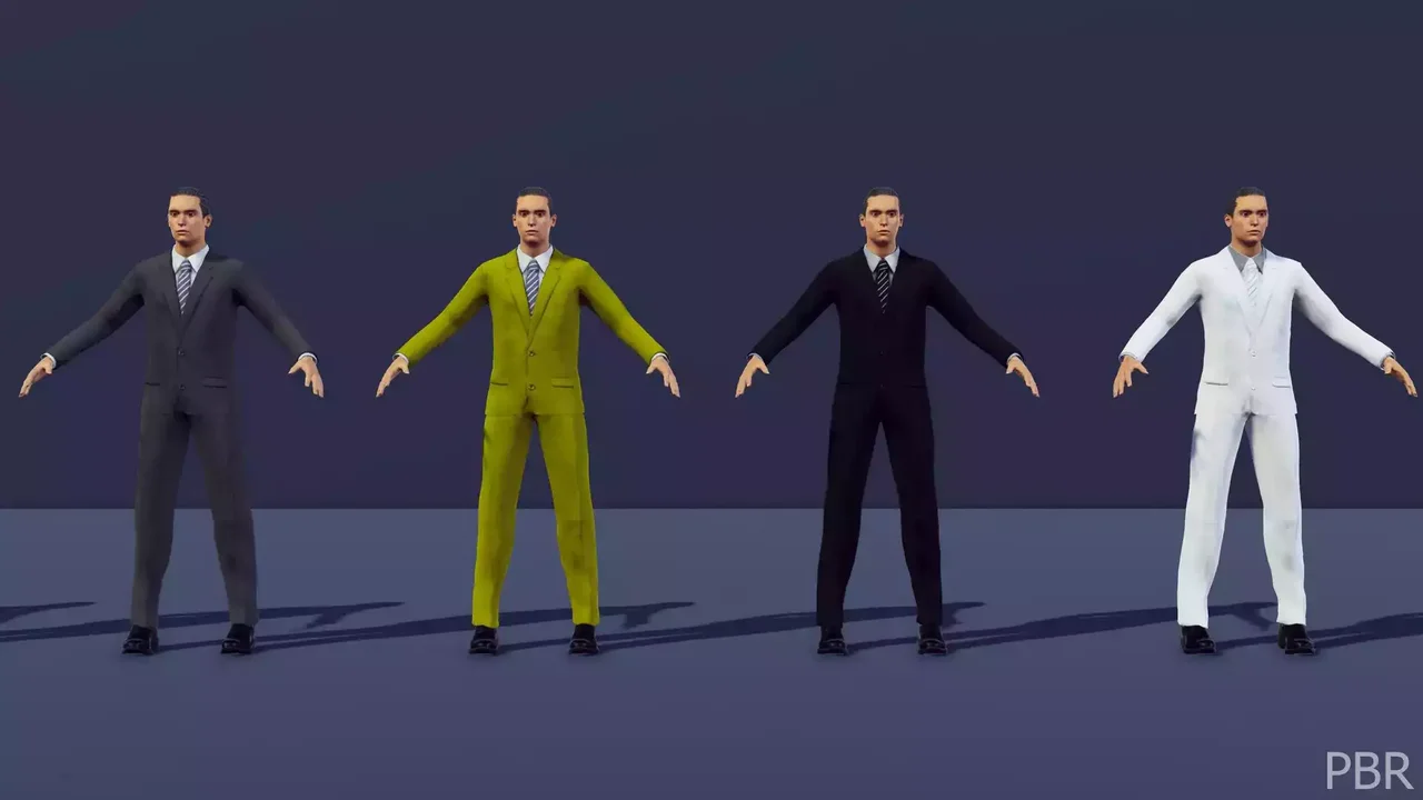 Male Character With Suite