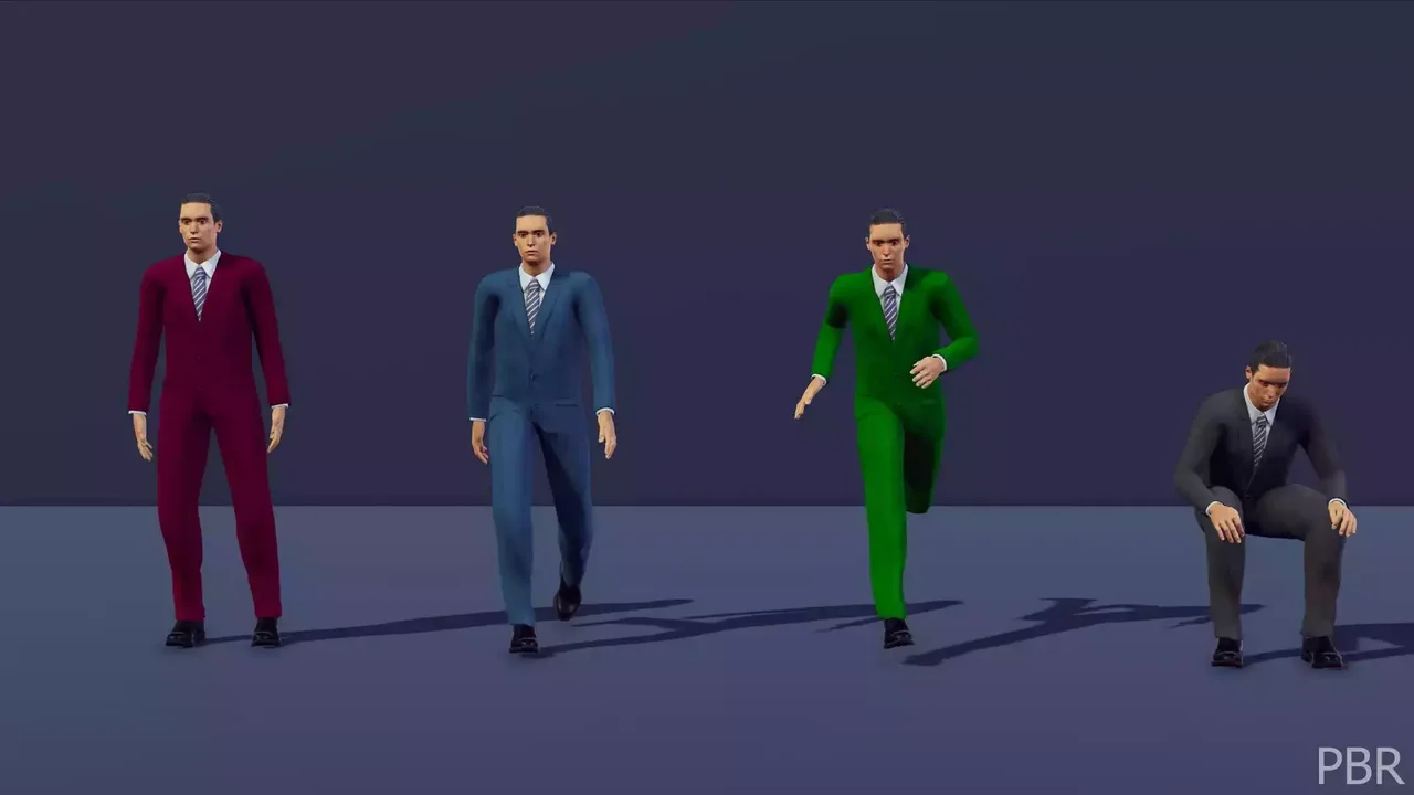 Male Character With Suite