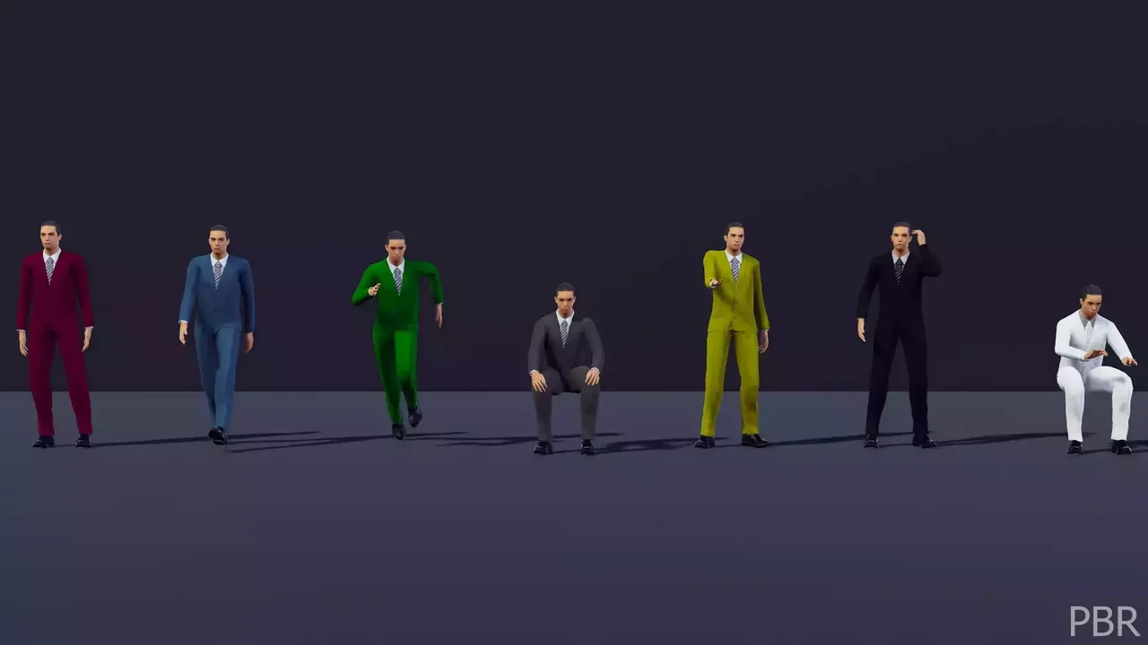 Male Character With Suite