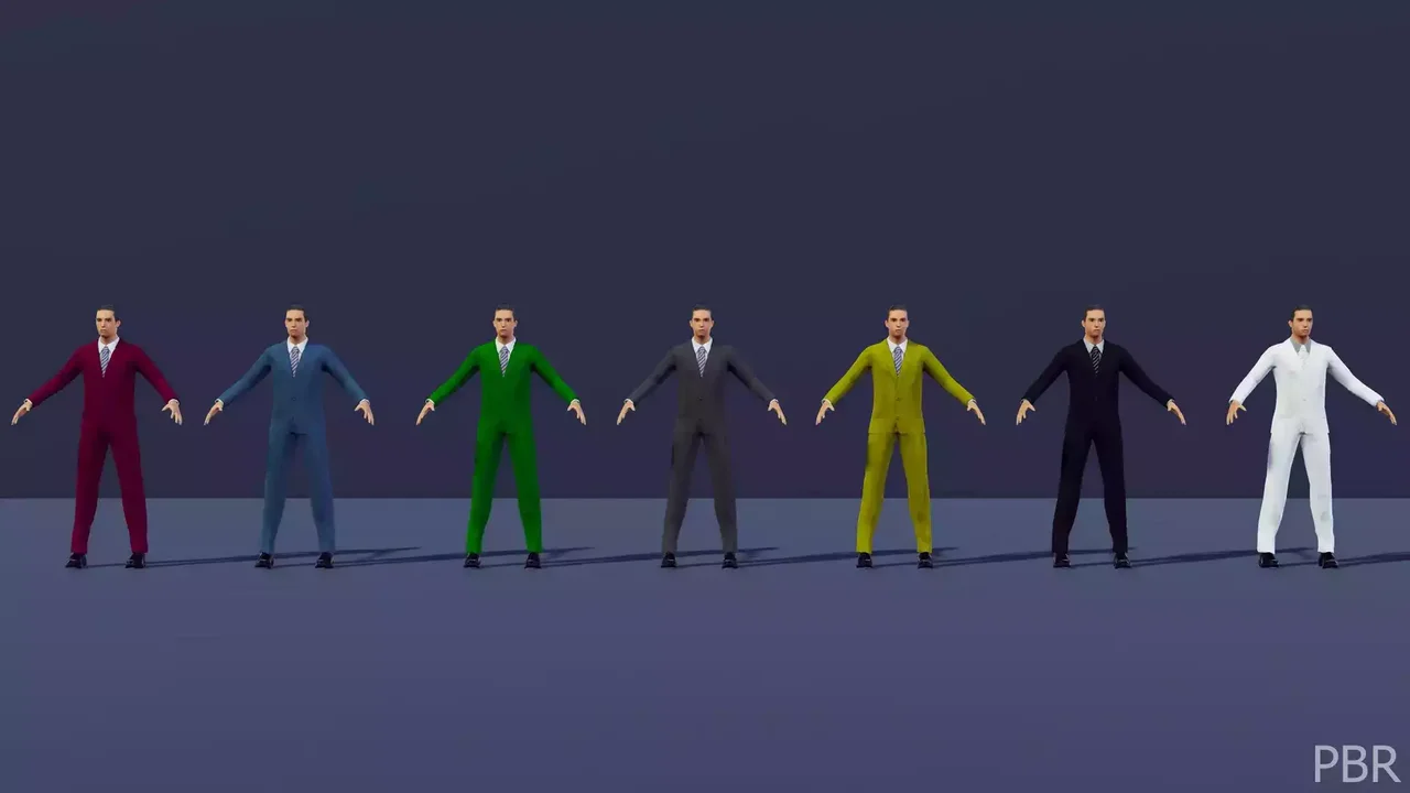 Male Character With Suite