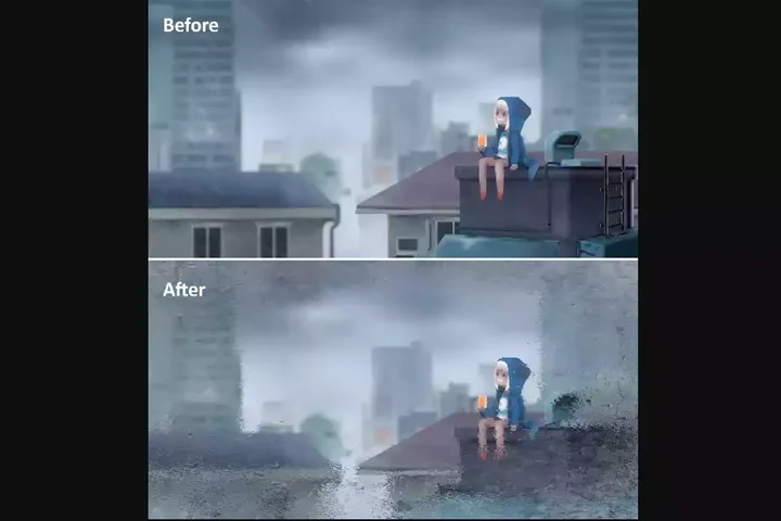 Fast Frost Rain Steam ( Mobile , URP , VR , AR , LWRP )