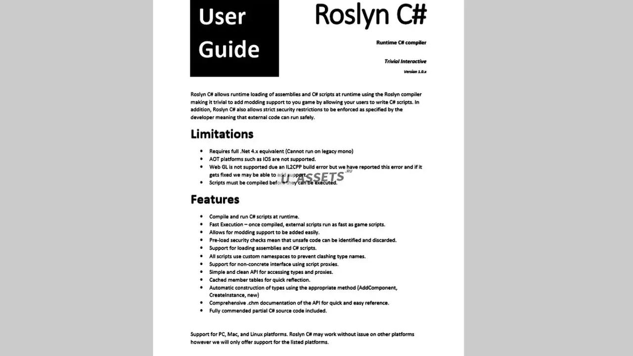 Roslyn C# - Runtime Compiler