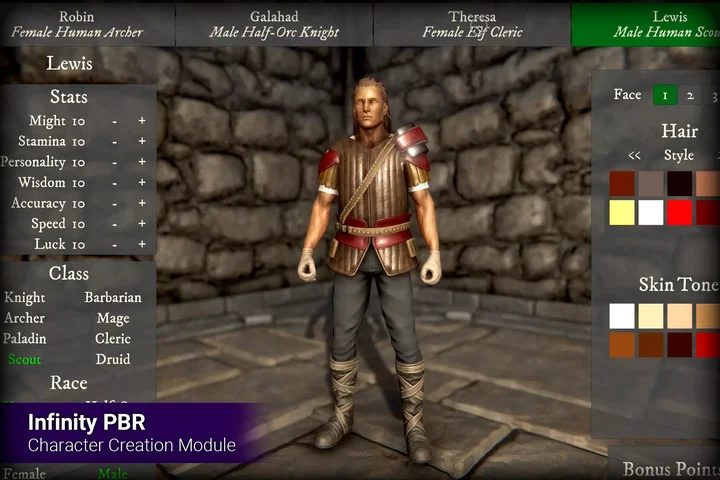 Modules - Character Creation / New Game Scene