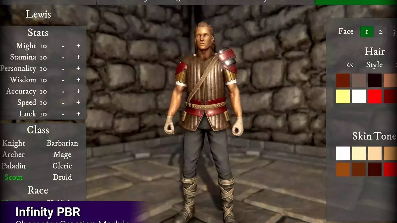 Modules - Character Creation / New Game Scene
