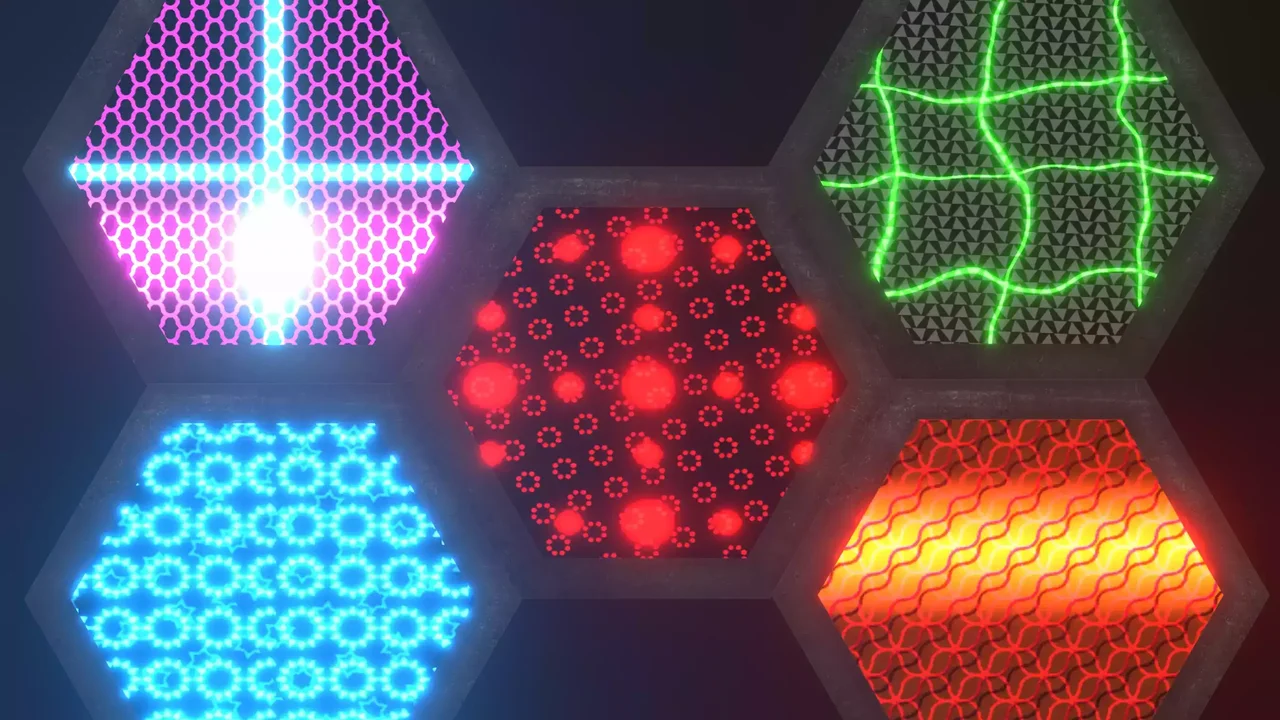 2D Neon Grids
