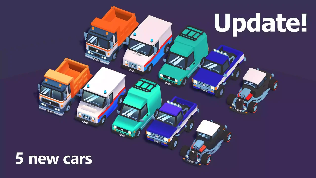 35 Low Poly Toon Cars Pack