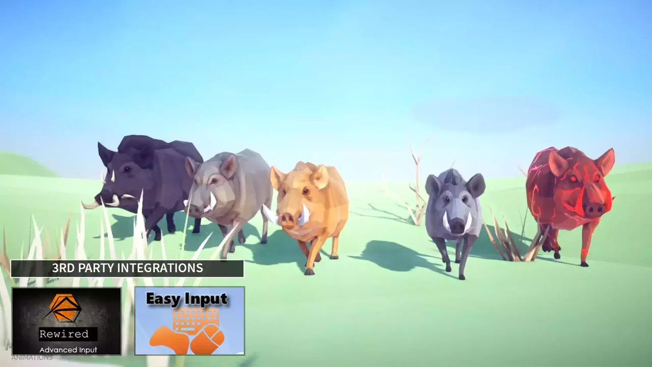 Poly Art Boars