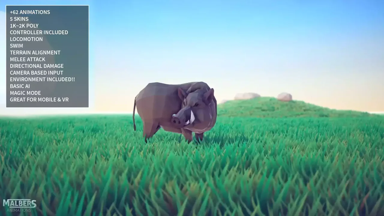 Poly Art Boars