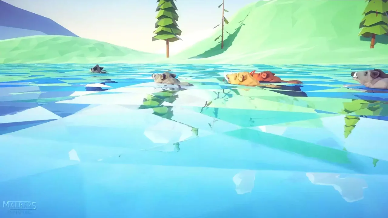 Poly Art Boars