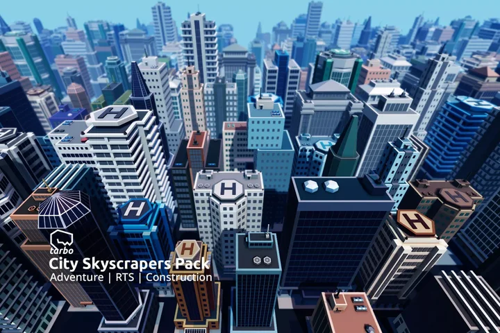 City Skyscrapers Pack - Low Poly 3D Art
