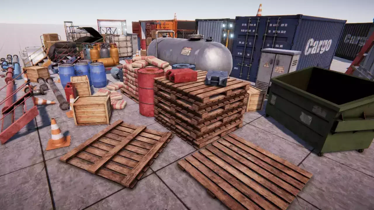 Industrial Props Pack - PBR