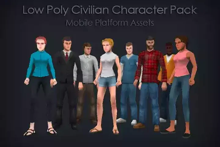 Low Poly Civilian Character Pack