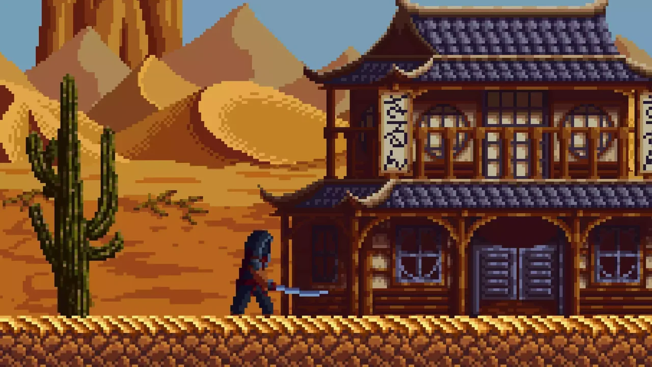 Pixelart Samurai Sideview Tileset - #1 - Wasteland