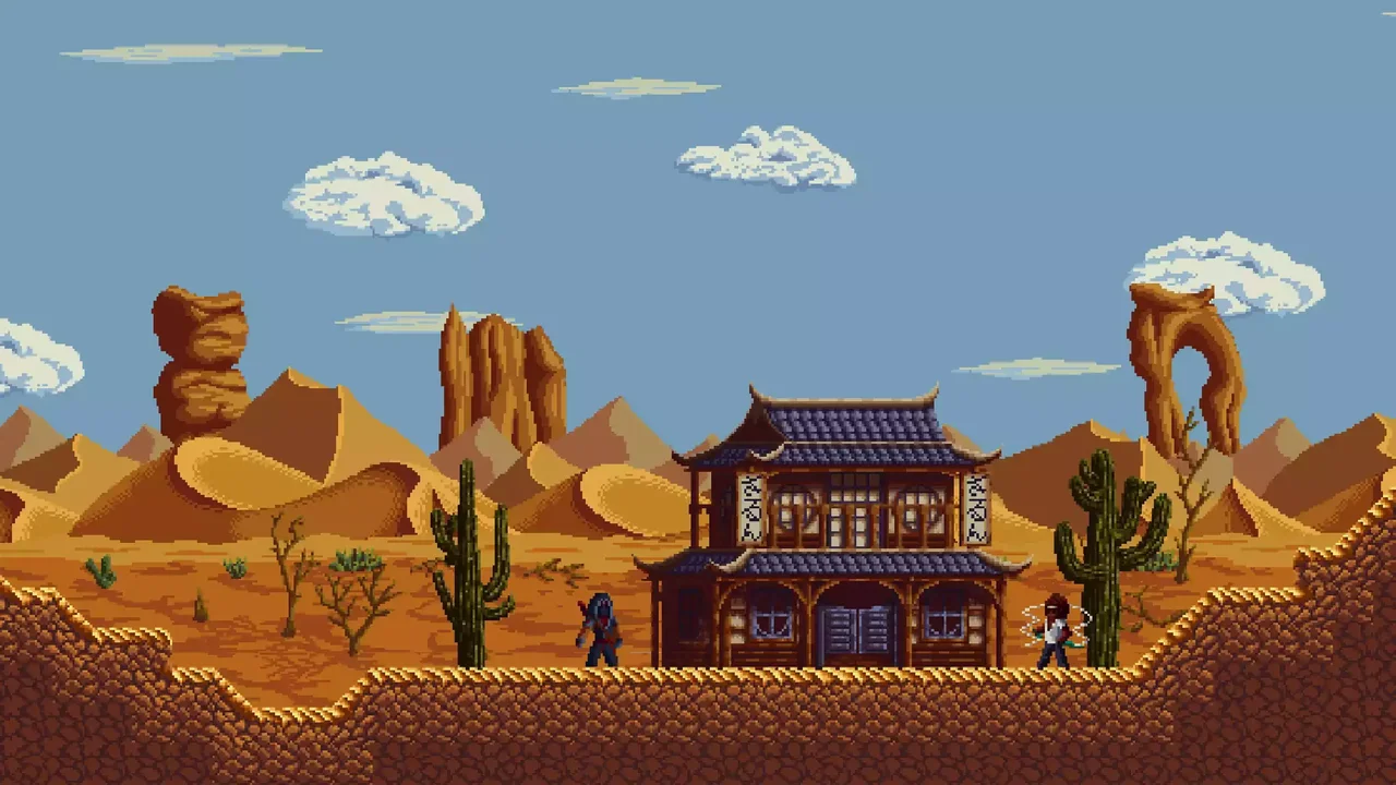 Pixelart Samurai Sideview Tileset - #1 - Wasteland