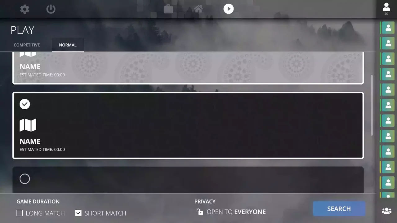 Refine UI - Game menu