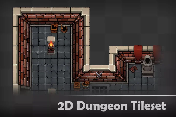 2D Dungeon Tileset