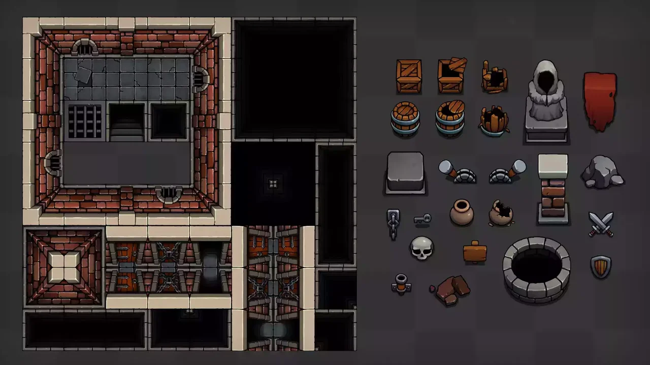 2D Dungeon Tileset