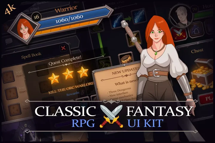 Classic Fantasy RPG - UI Kit