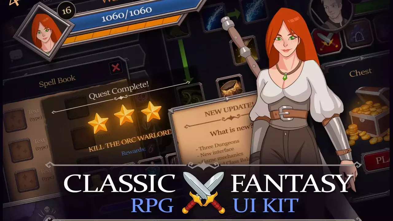 Classic Fantasy RPG - UI Kit
