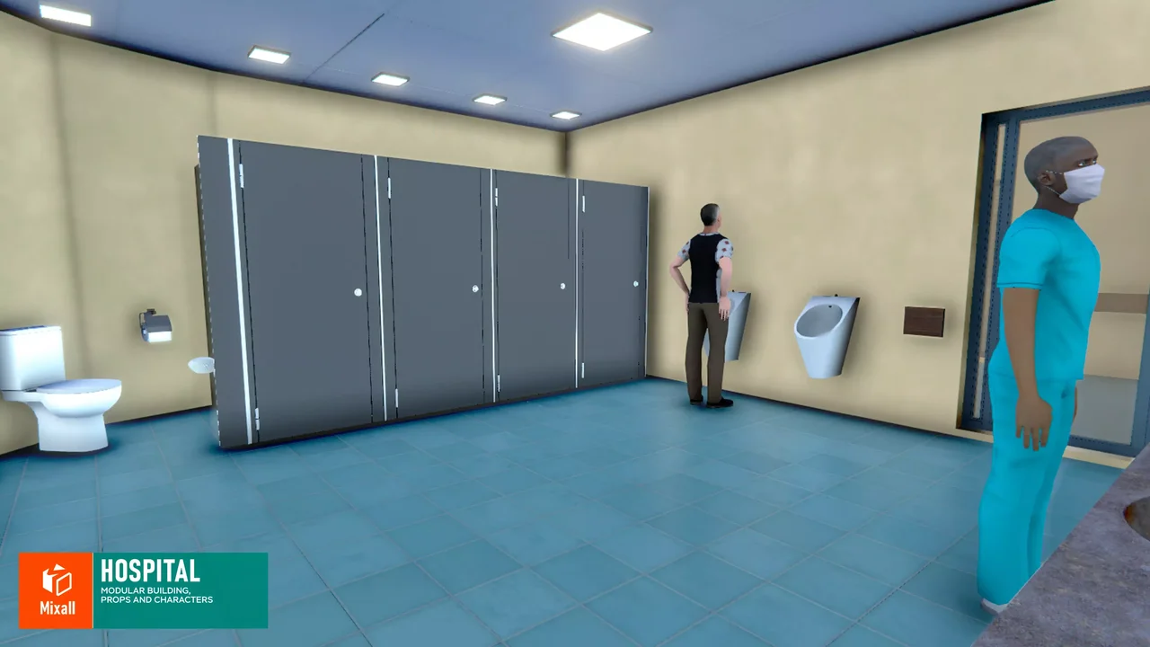Hospital - modular building, props and characters