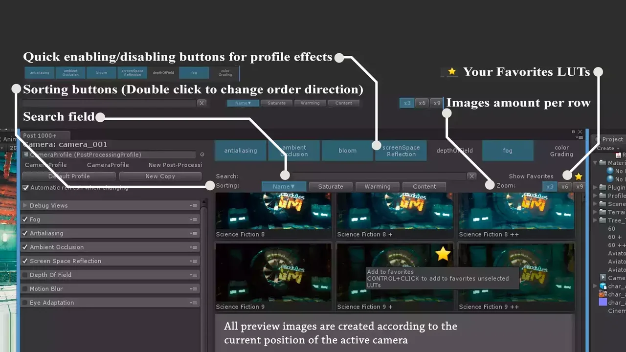 1000 LUTs for Post Processing