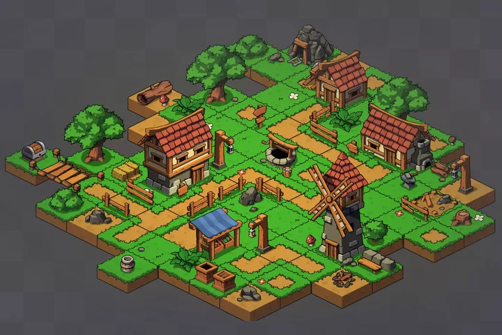 2D Isometric Village