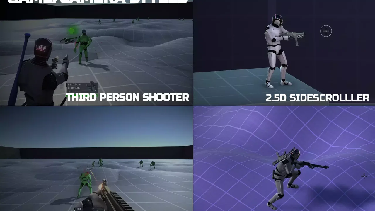 JU TPS 3 - Third Person Shooter GameKit + Vehicle Physics