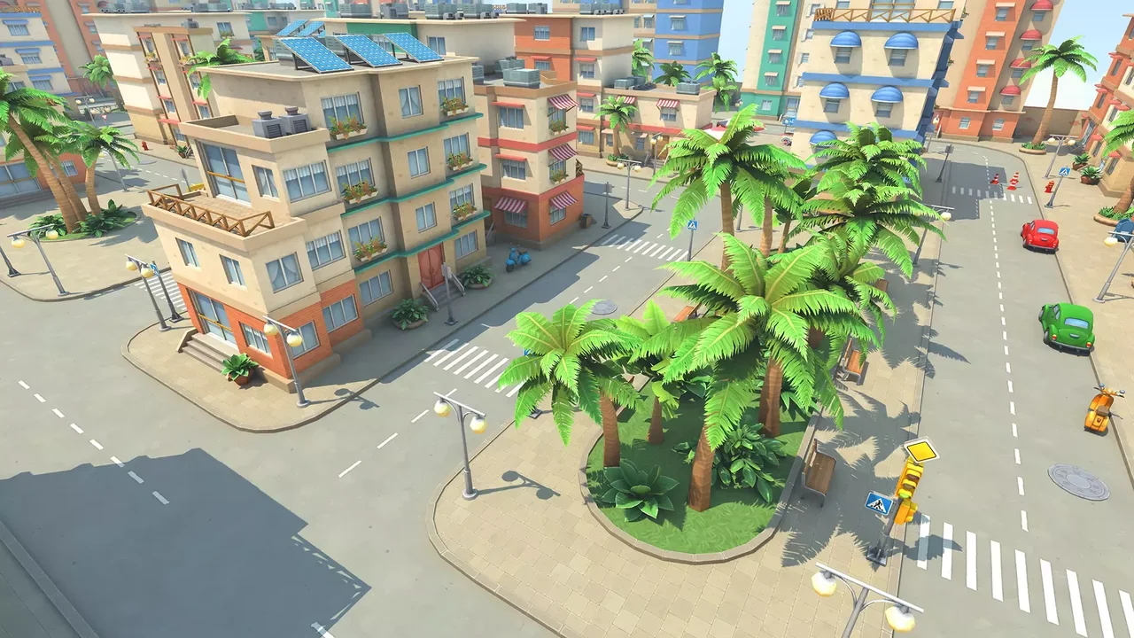 Lowpoly Resort Town