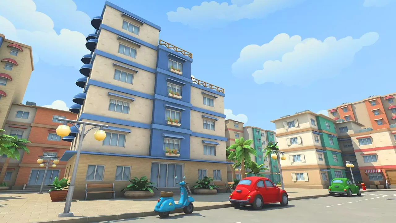 Lowpoly Resort Town