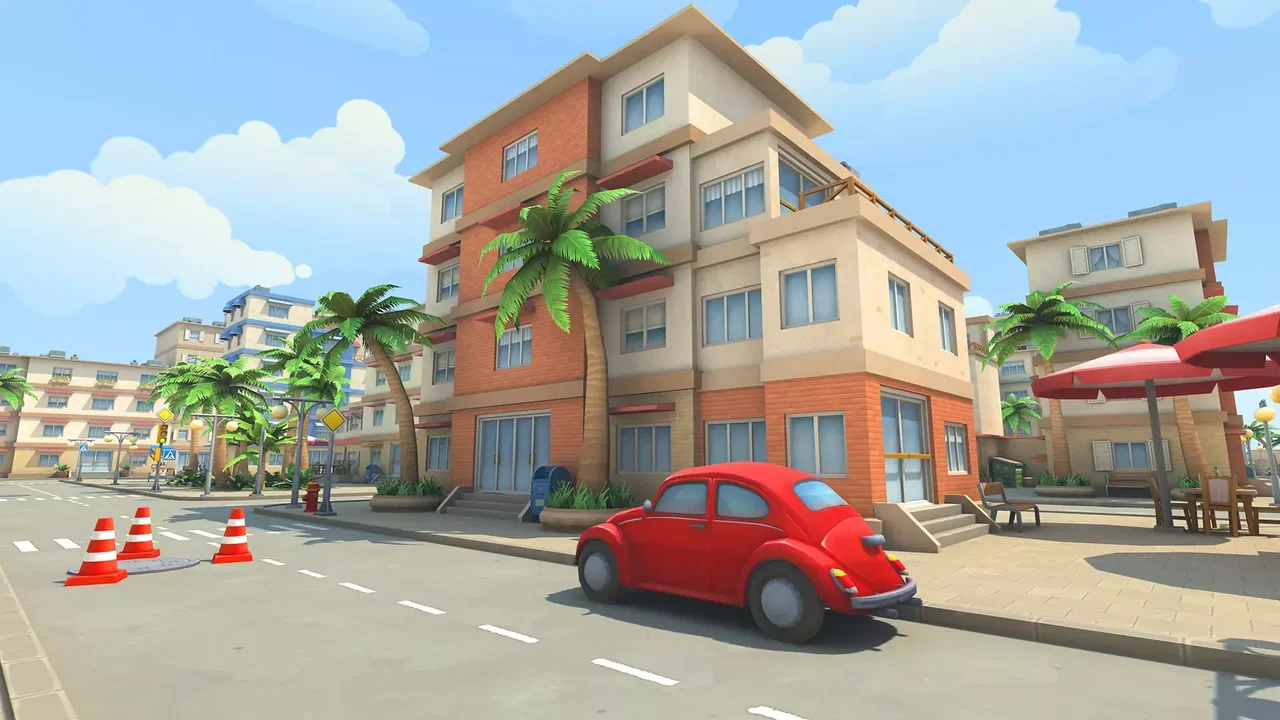 Lowpoly Resort Town