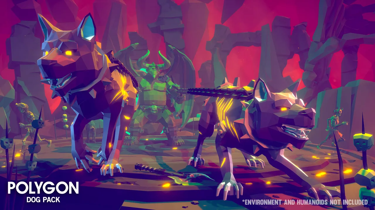 Dog Pack - Synty POLYGON - 3D Game Assets