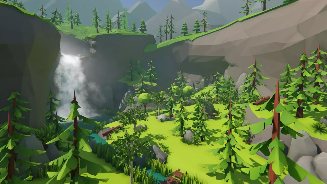 Lowpoly Style Forest Environment