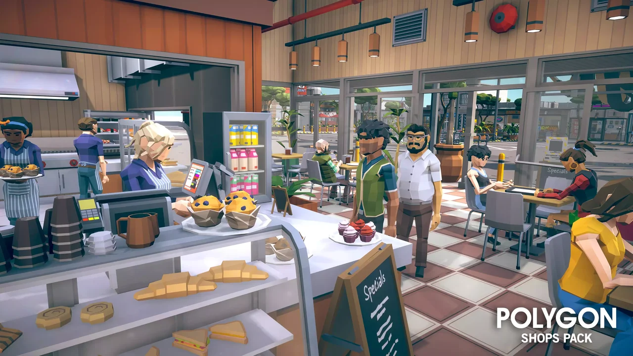 POLYGON Shops Pack - Low Poly 3D Art by Synty