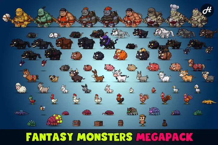 Fantasy Monsters Animated (Megapack)