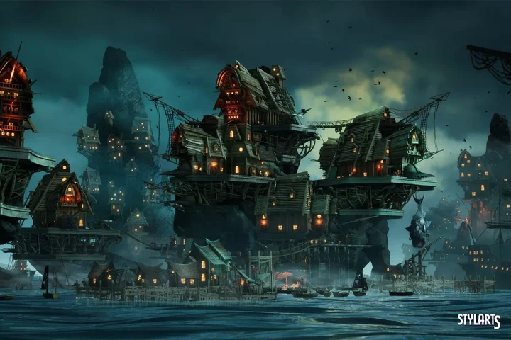 Stylized Pirate Port City
