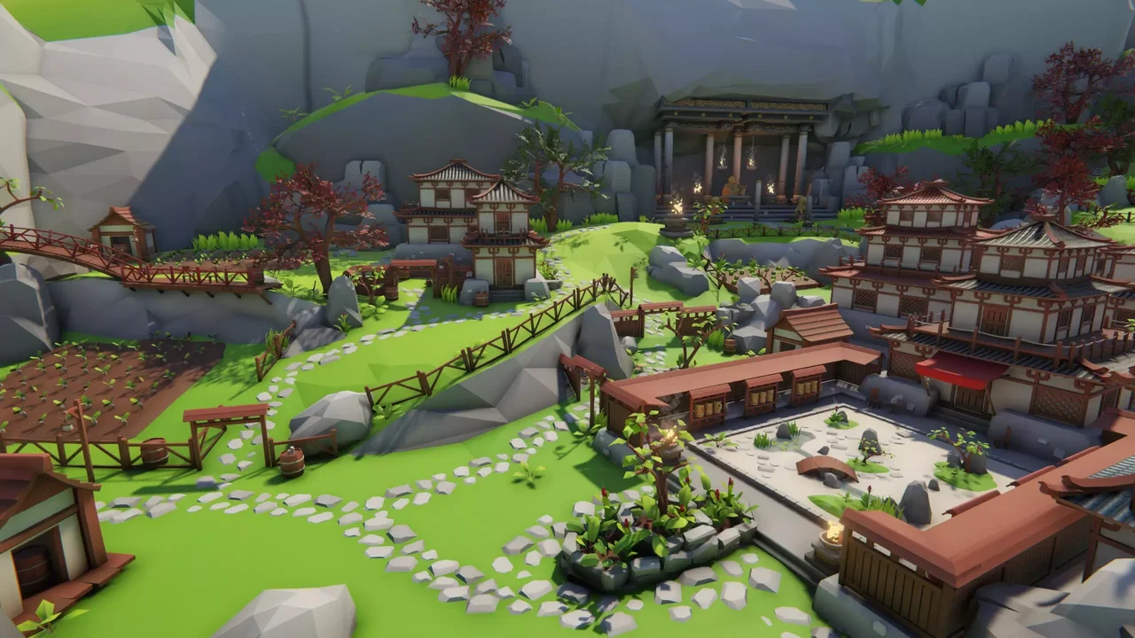 Lowpoly Style Asia Environment