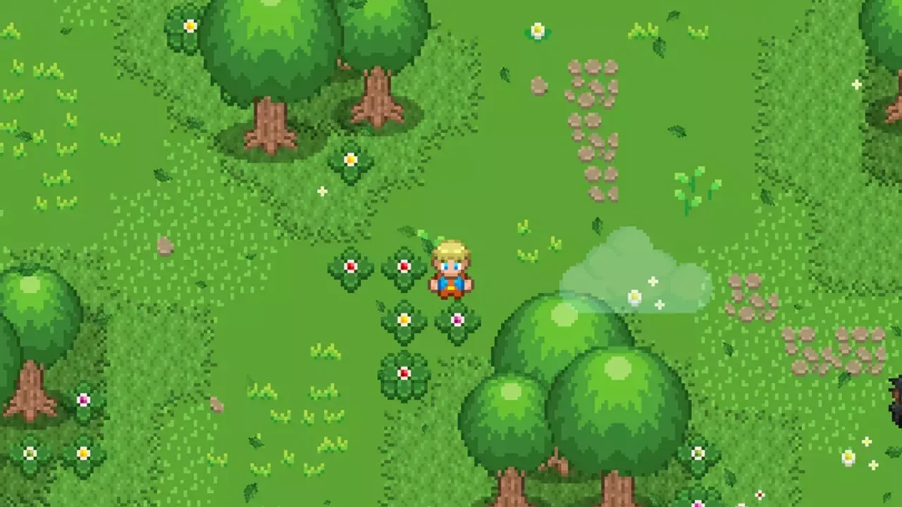 2D Farm Game Grasslands 4 Seasons Tileset
