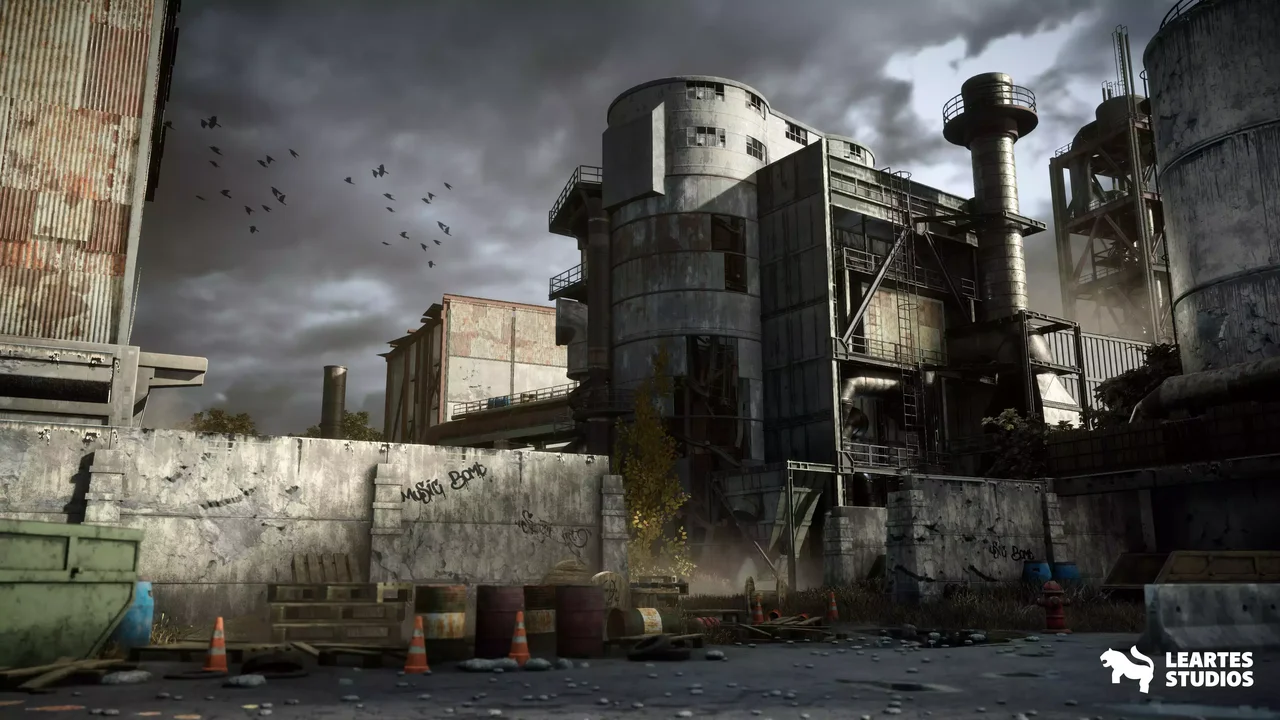 Abandoned Industrial Factory Environment