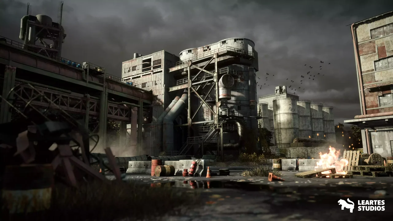 Abandoned Industrial Factory Environment