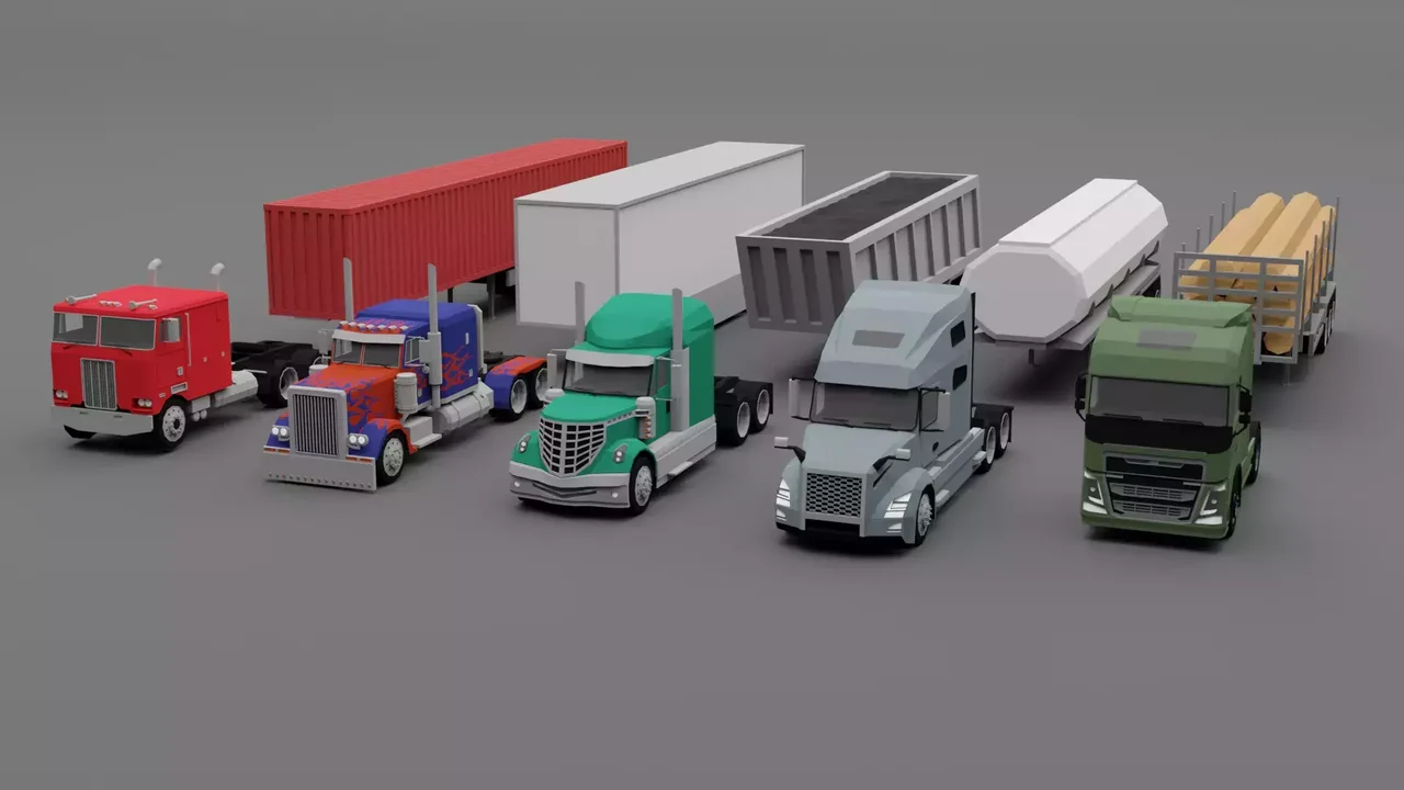Low Poly Truck Pack
