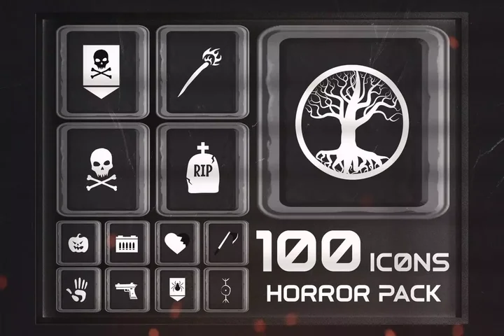 100 Horror Icons Pack