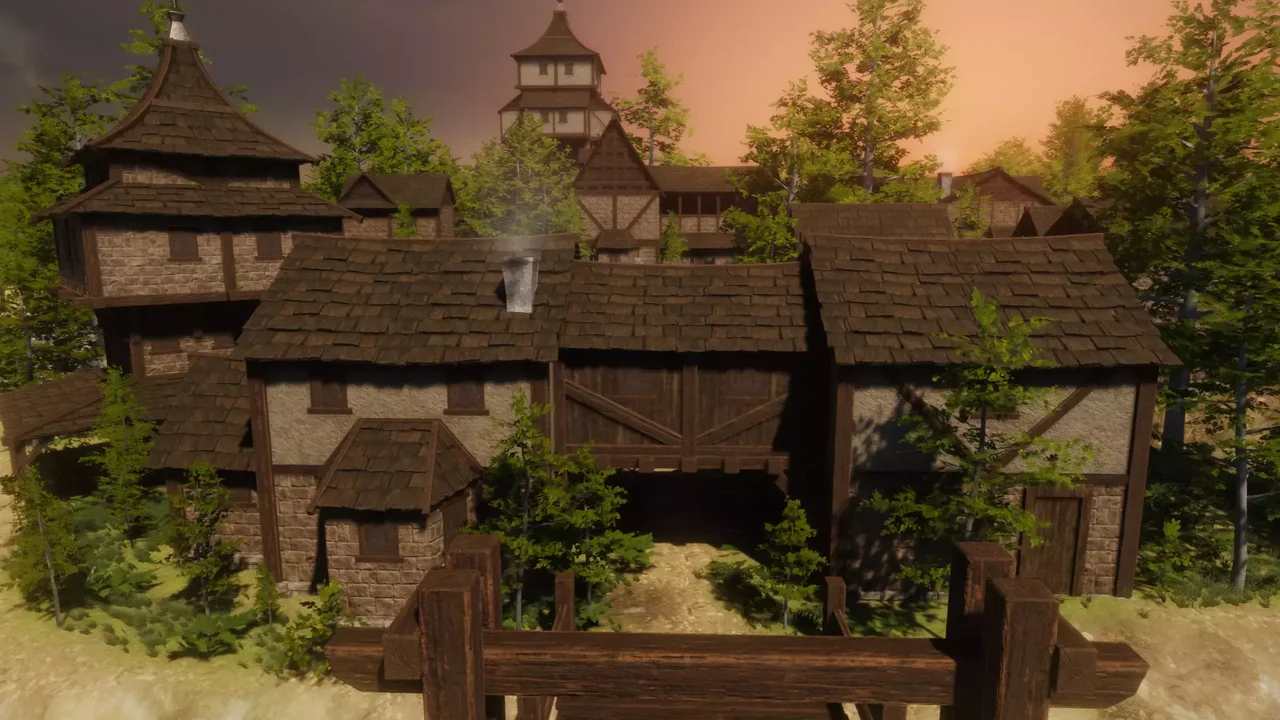 Medieval Fantasy Town Village Environment for RPG FPS