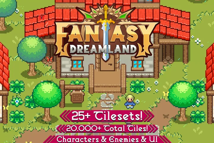 2D TopDown Tilesets Fantasy Dreamland